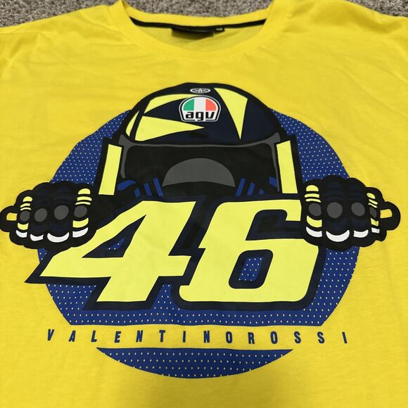 Valentino Rossi VR46 Motorsport Racing AGV The Doctor Yellow T-Shirt Size XXL - Picture 4 of 8
